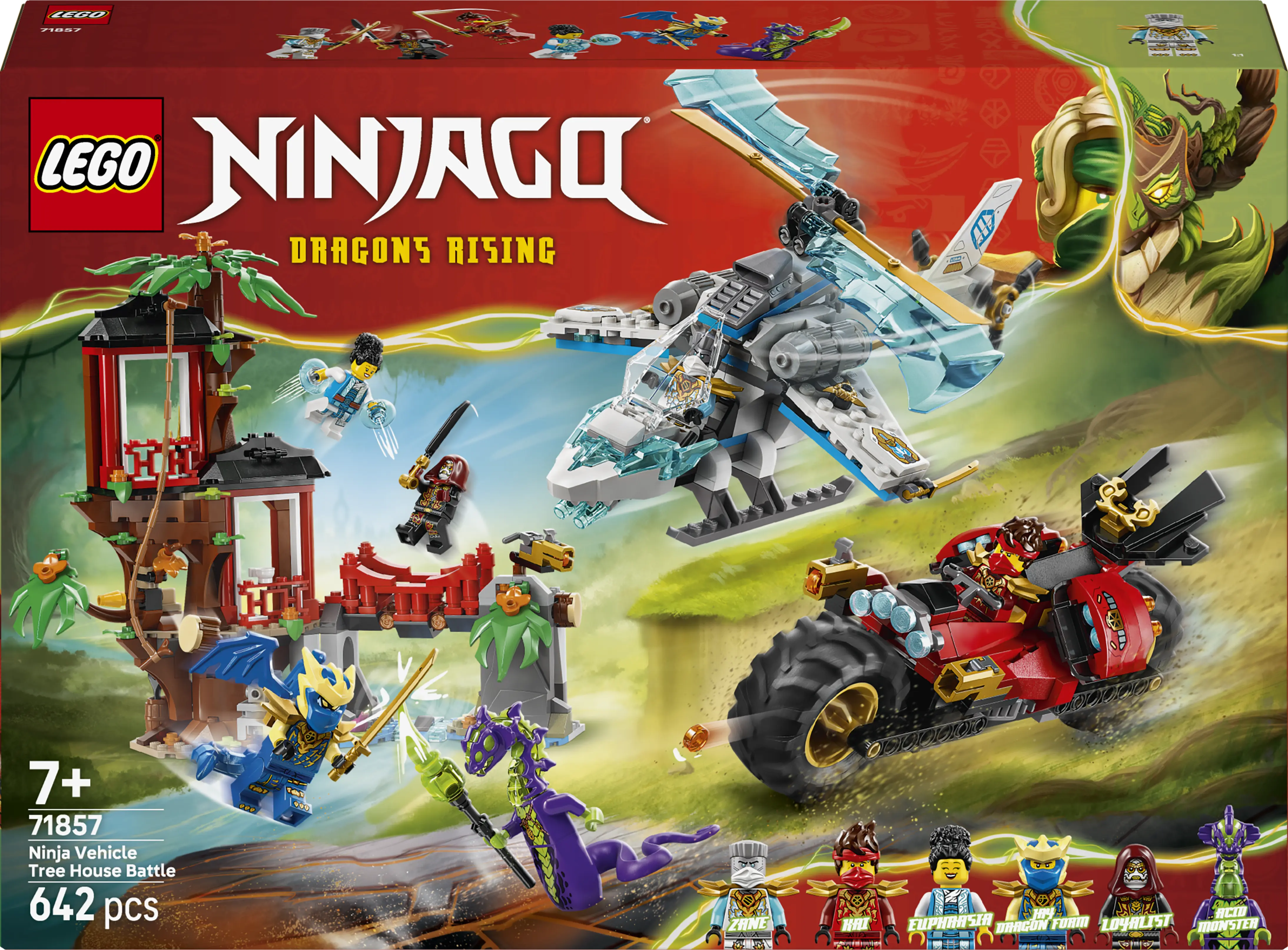 ganeページ LEGO® 71857 NINJAGO® Nindzių transporto priemonės ir namelio