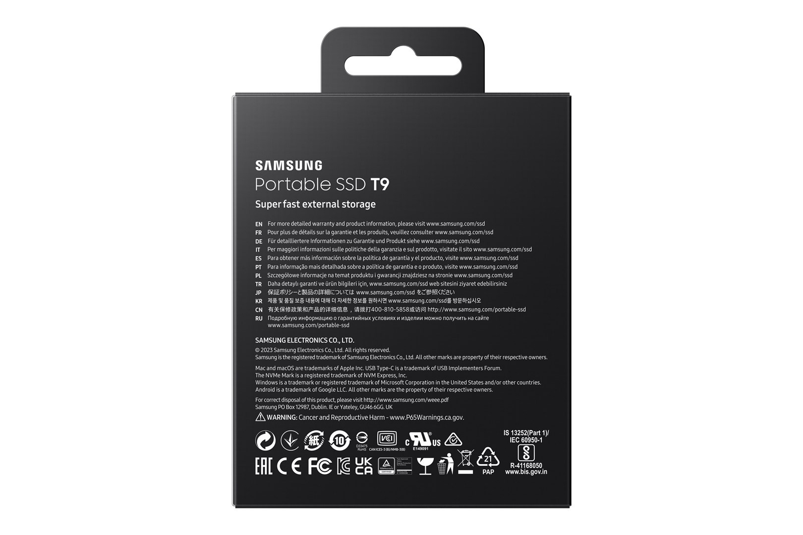 Samsung Nešiojamasis SSD T9 USB 3.2 Gen 2x2, 1TB kainos nuo 227.19