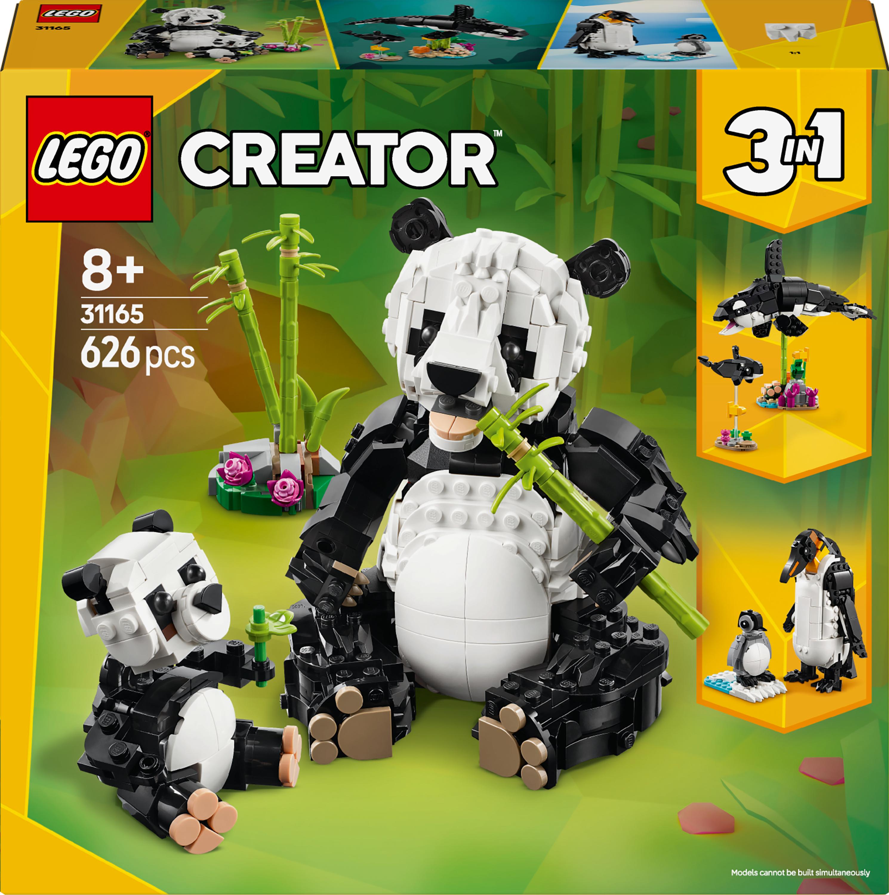 Konstruktorius LEGO® Creator Wild Animals: Panda Family 31165, 626