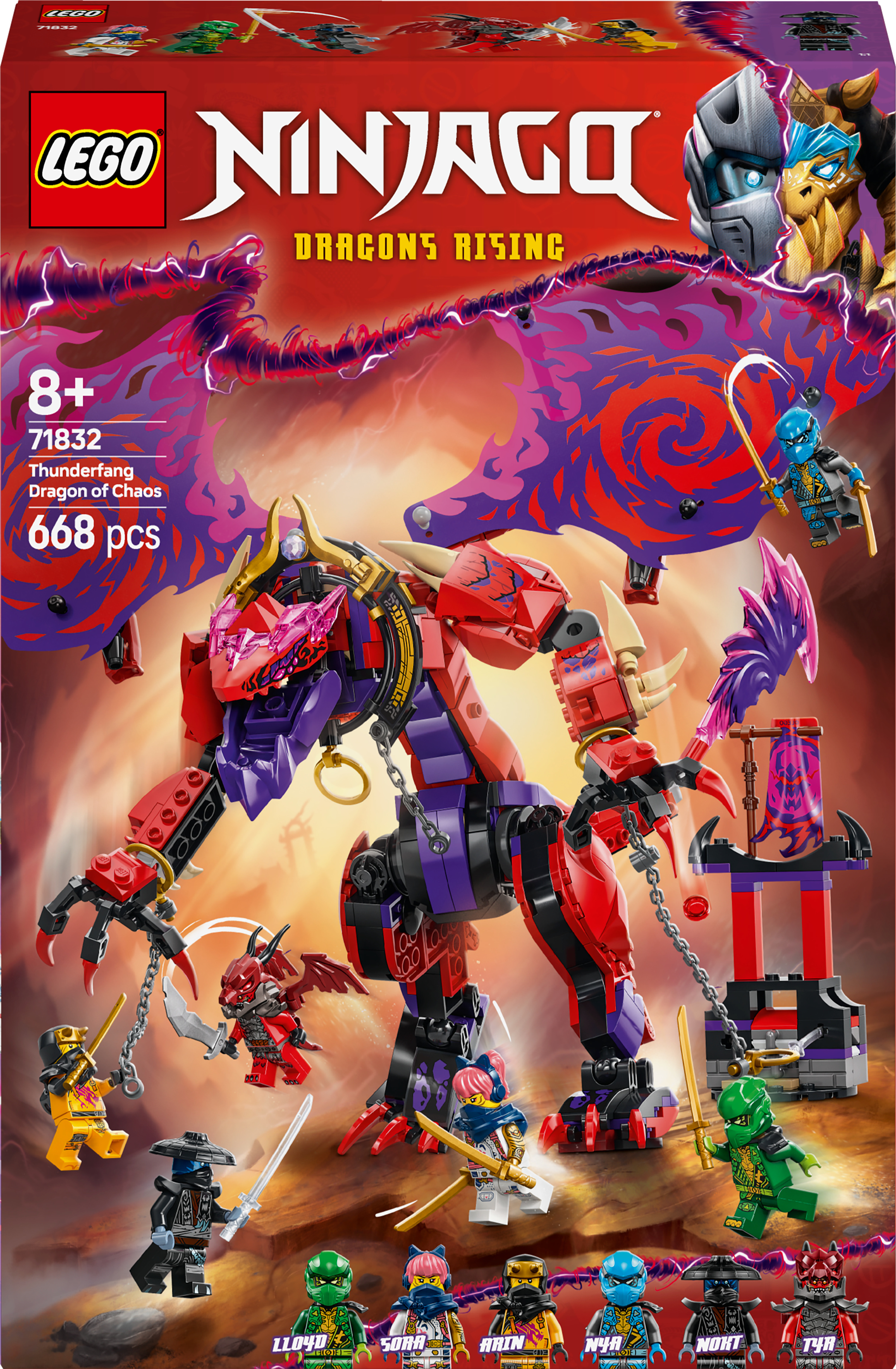 Konstruktorius LEGO® Ninjago Thunderfang Dragon of Chaos 71832